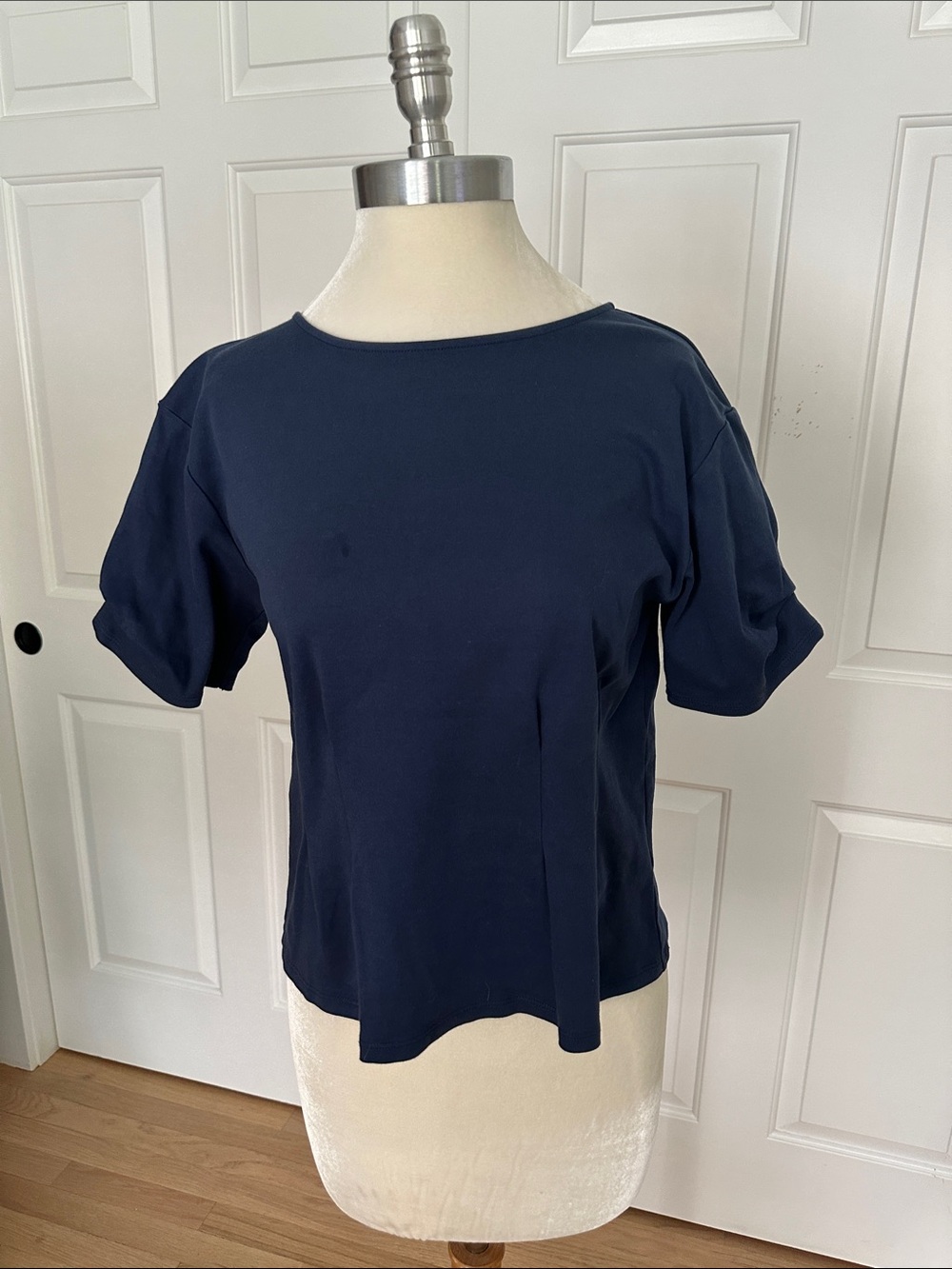 Mackintosh Philosophy Navy Short Sleeve Tee - Women's Knit Top